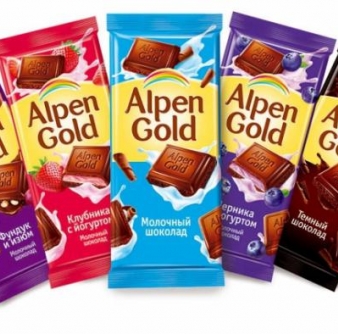 Шоколад "Альпенгольд" 90гр в ассорт