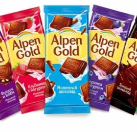 Шоколад "Альпенгольд" 90гр в ассорт