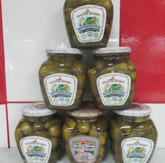 Корнишоны "Золотая долина" ст/б 500г